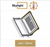 DOBROPLAST - SKYLIGHT LOFT PREMIUM plastový střešní výlez PVC dezén dřeva 4/7 - 45/73cm